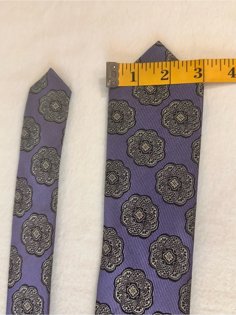 Purple Floral Medallion Men's Tie